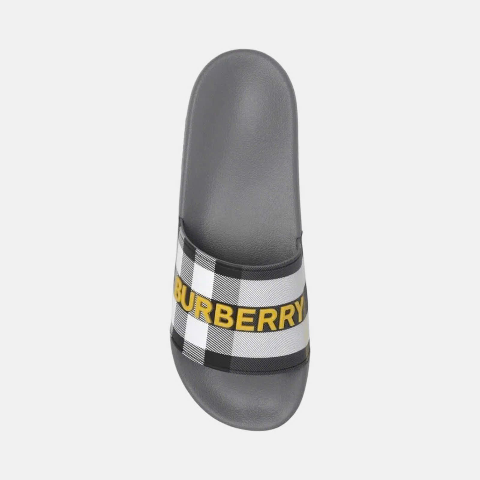 DÉP BURBERRY XÁM CHỮ VÀNG 8062958