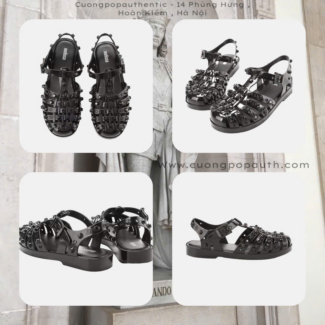 SANDAL MLS ĐEN ĐINH TÁN 91490SH806A23DGS