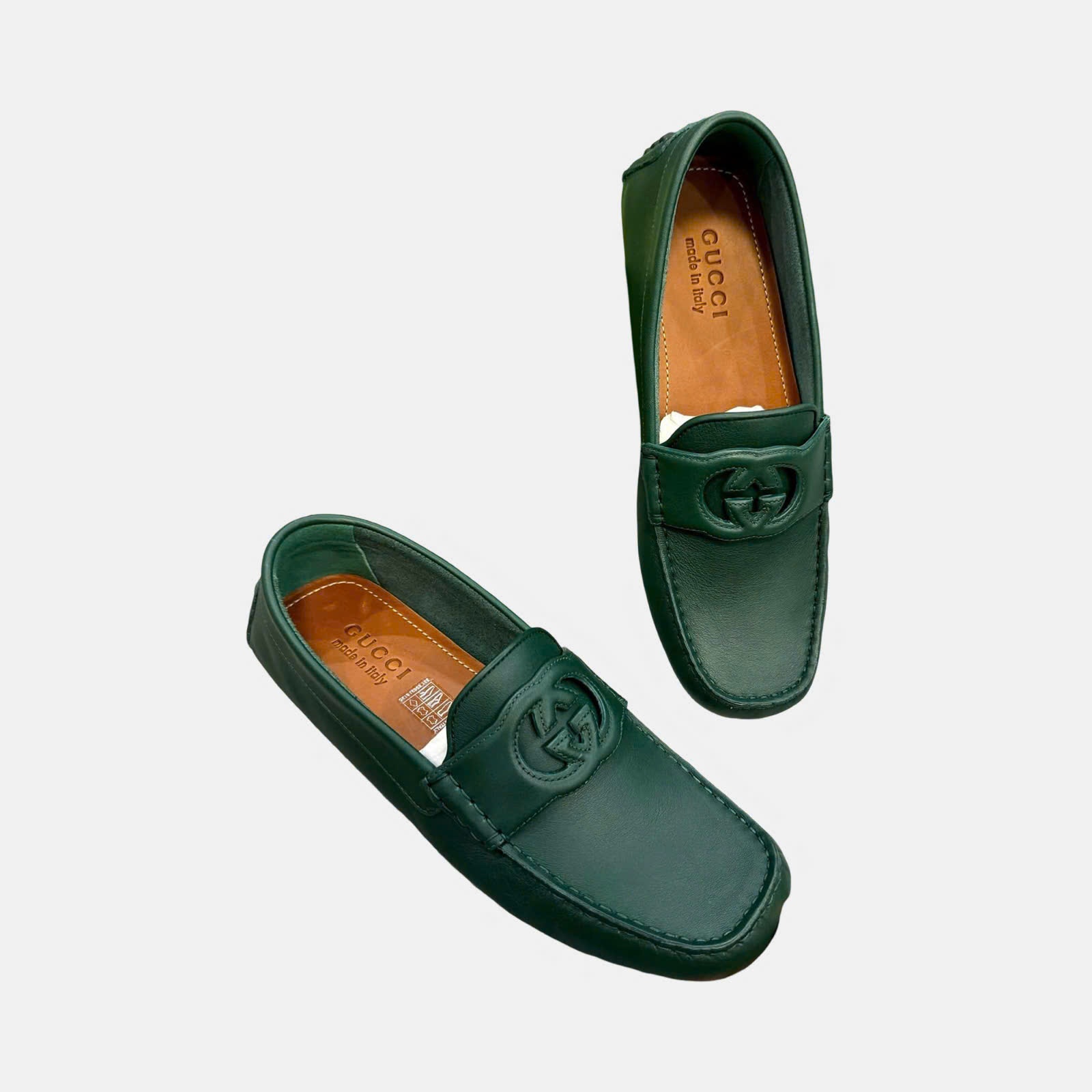 GIÀY MOCA GUCCI XANH RÊU 730148 1XH60 3154