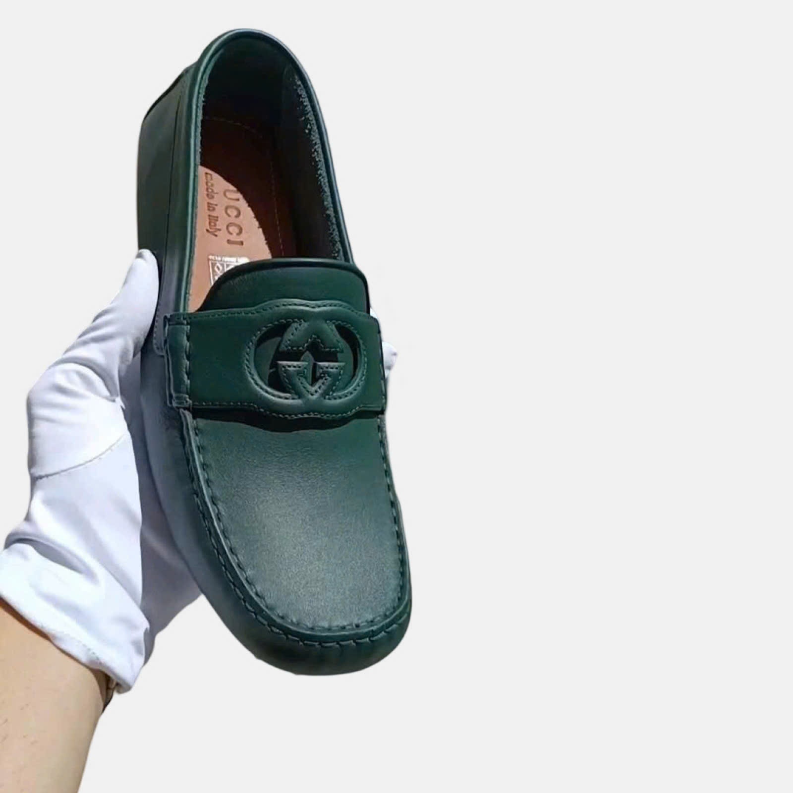 GIÀY MOCA GUCCI XANH RÊU 730148 1XH60 3154