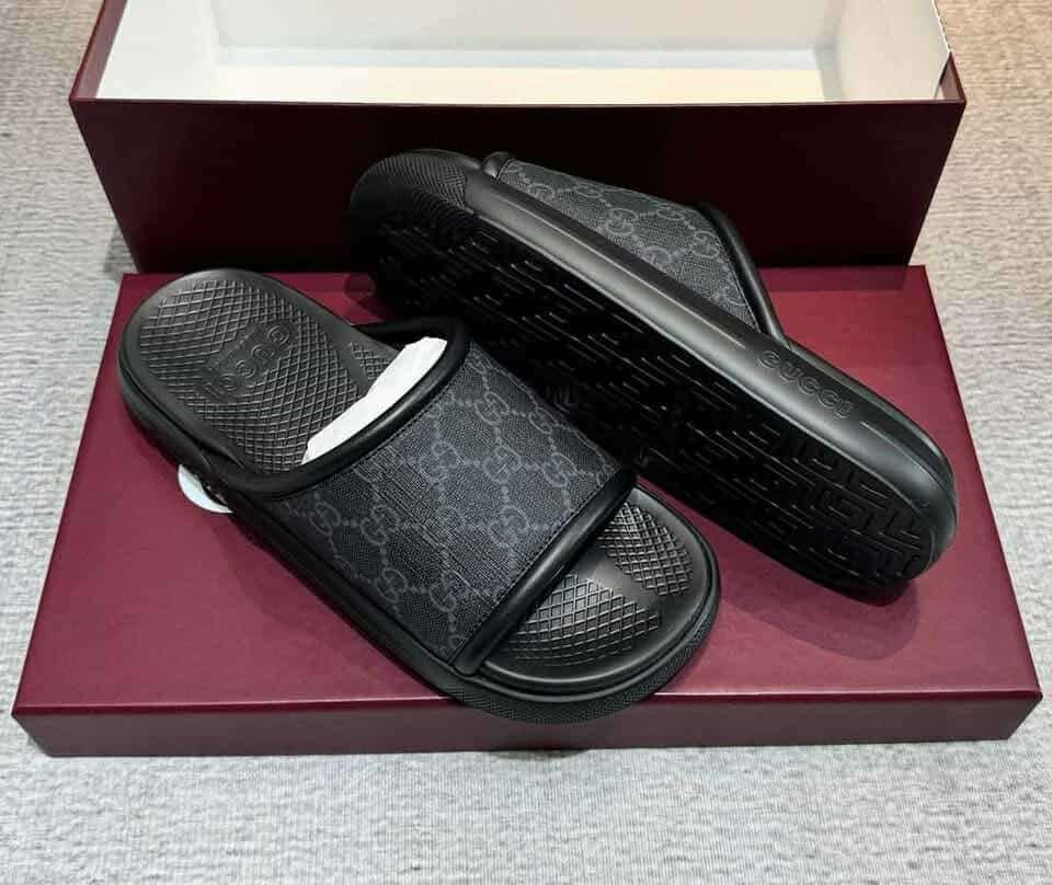 DÉP GUCCI ĐEN HỌA TIẾT 1144