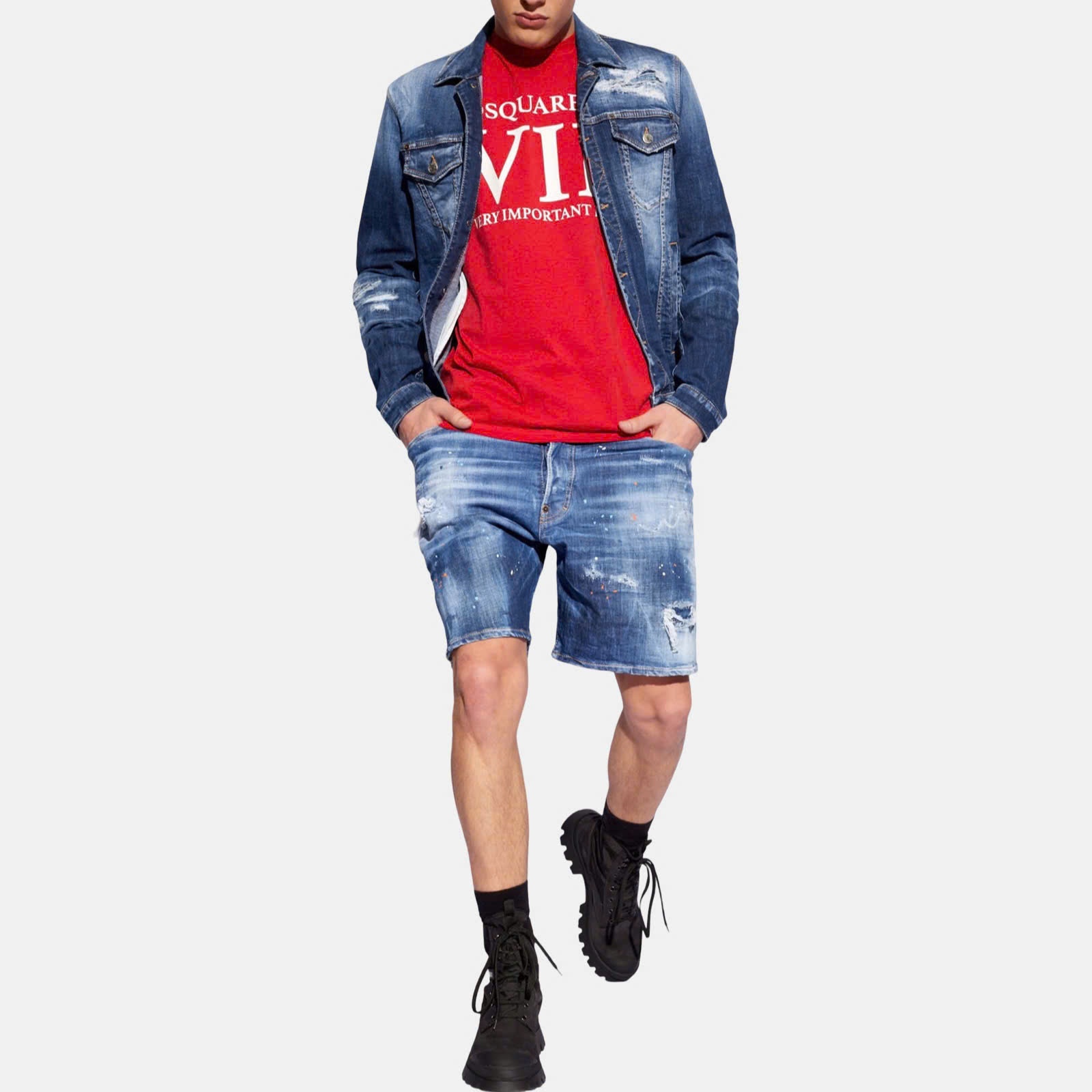 SHORT DSQUARED2 XANH S71MU0797 S30872 470