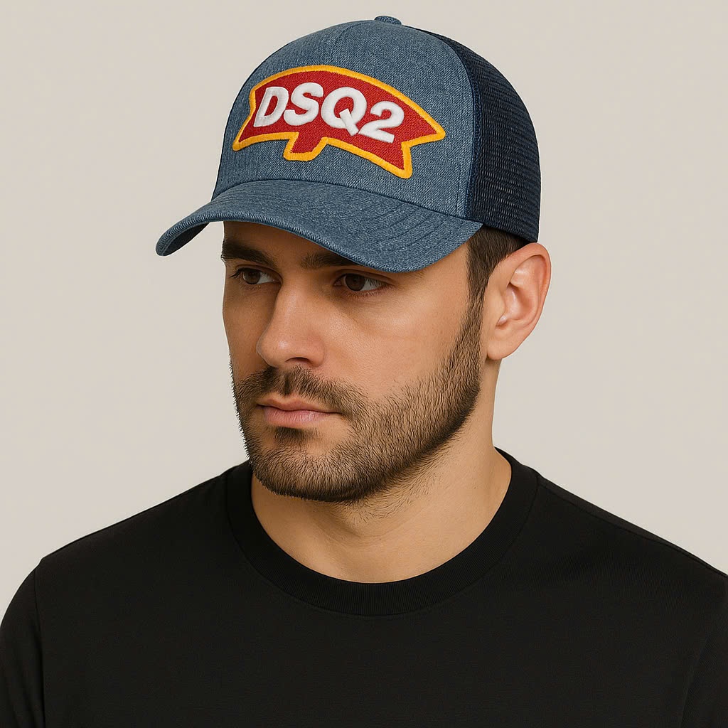 MŨ DSQUARED2 LƯỚI ĐEN BCM0013 53300008 3085
