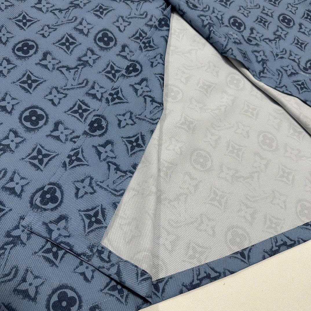 SƠ MI LOUIS VUITTON XANH HỌA TIẾT MONOGRAM RM241MM