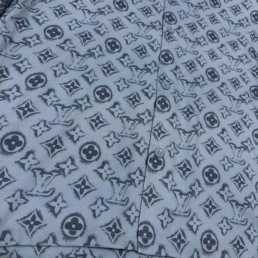 SƠ MI LOUIS VUITTON XANH HỌA TIẾT MONOGRAM RM241MM
