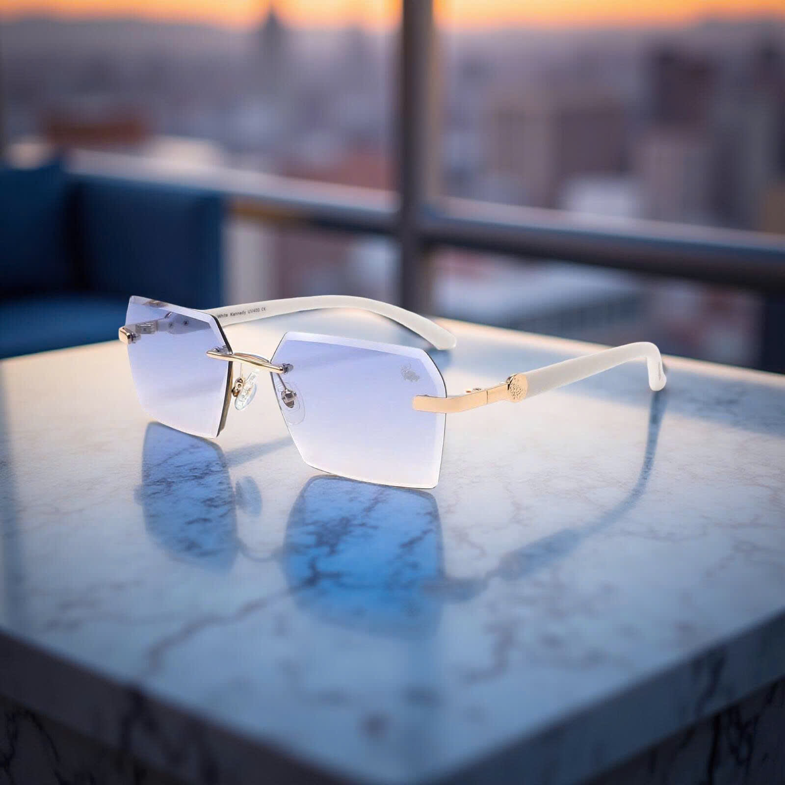 KÍNH BELVOIR KENNEDY GOLD BLEU|WHITE SIZE 60