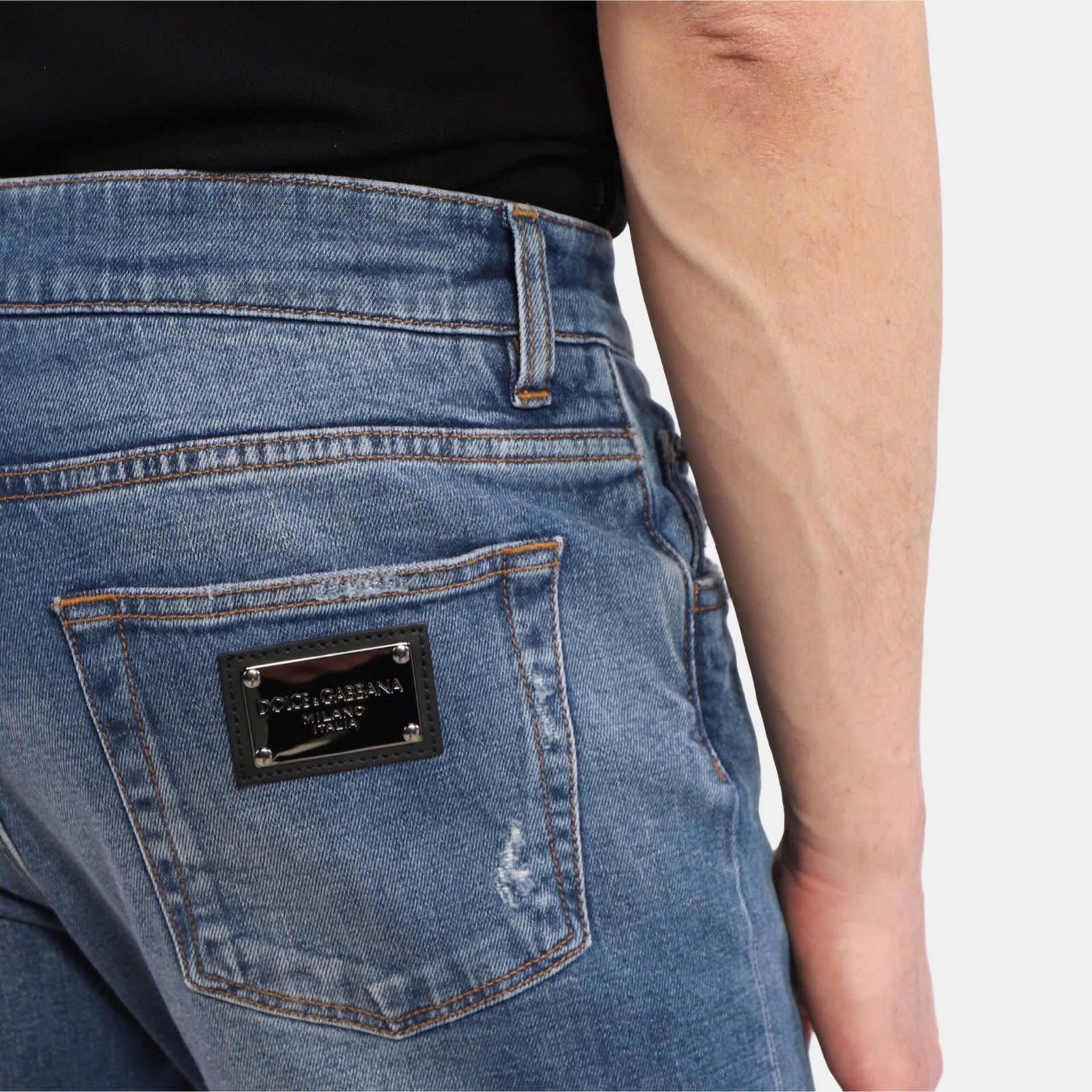 JEAN DOLCE XANH WASH RÁCH 2 ĐÙI SLIM GY07CD G8HA9