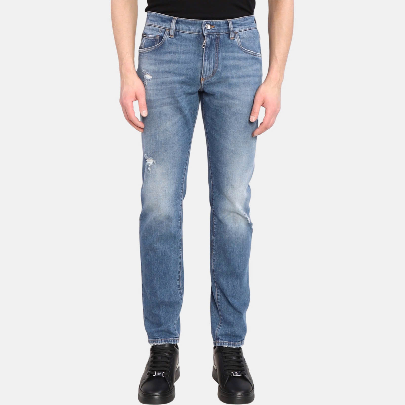 JEAN DOLCE XANH WASH RÁCH 2 ĐÙI SLIM GY07CD G8HA9