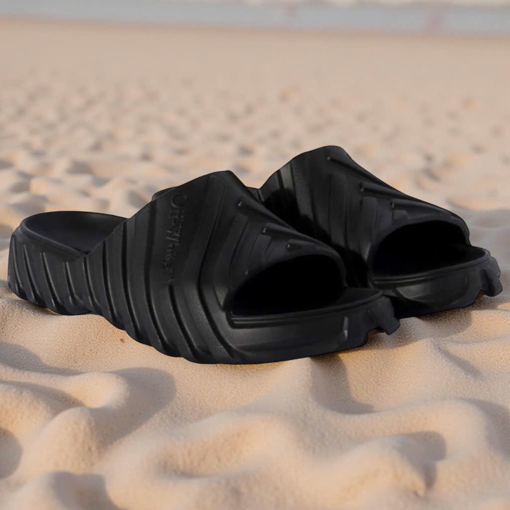 DÉP OFF-WHITE ĐEN OMIC018S24MAT0011010