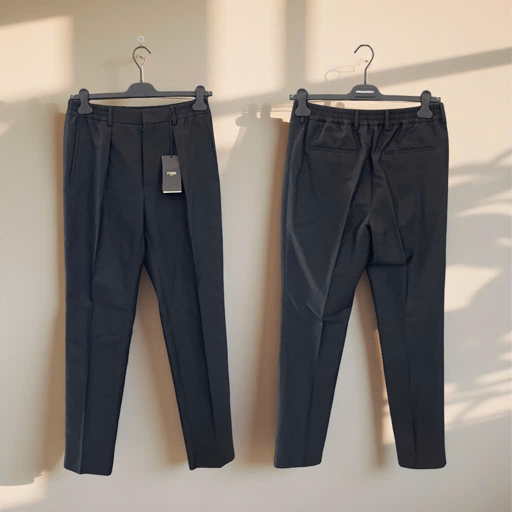 QUẦN ÂU FENDI ĐEN FB0767.AR9D
