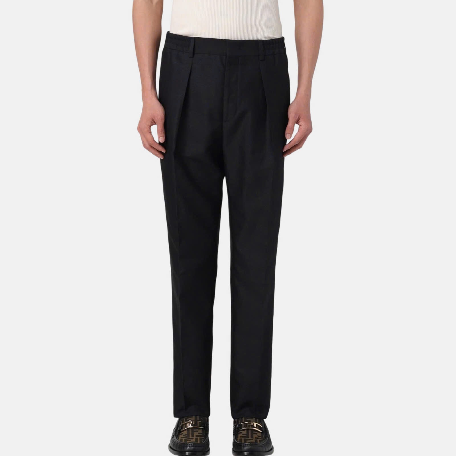 QUẦN ÂU FENDI ĐEN FB0767.AR9D