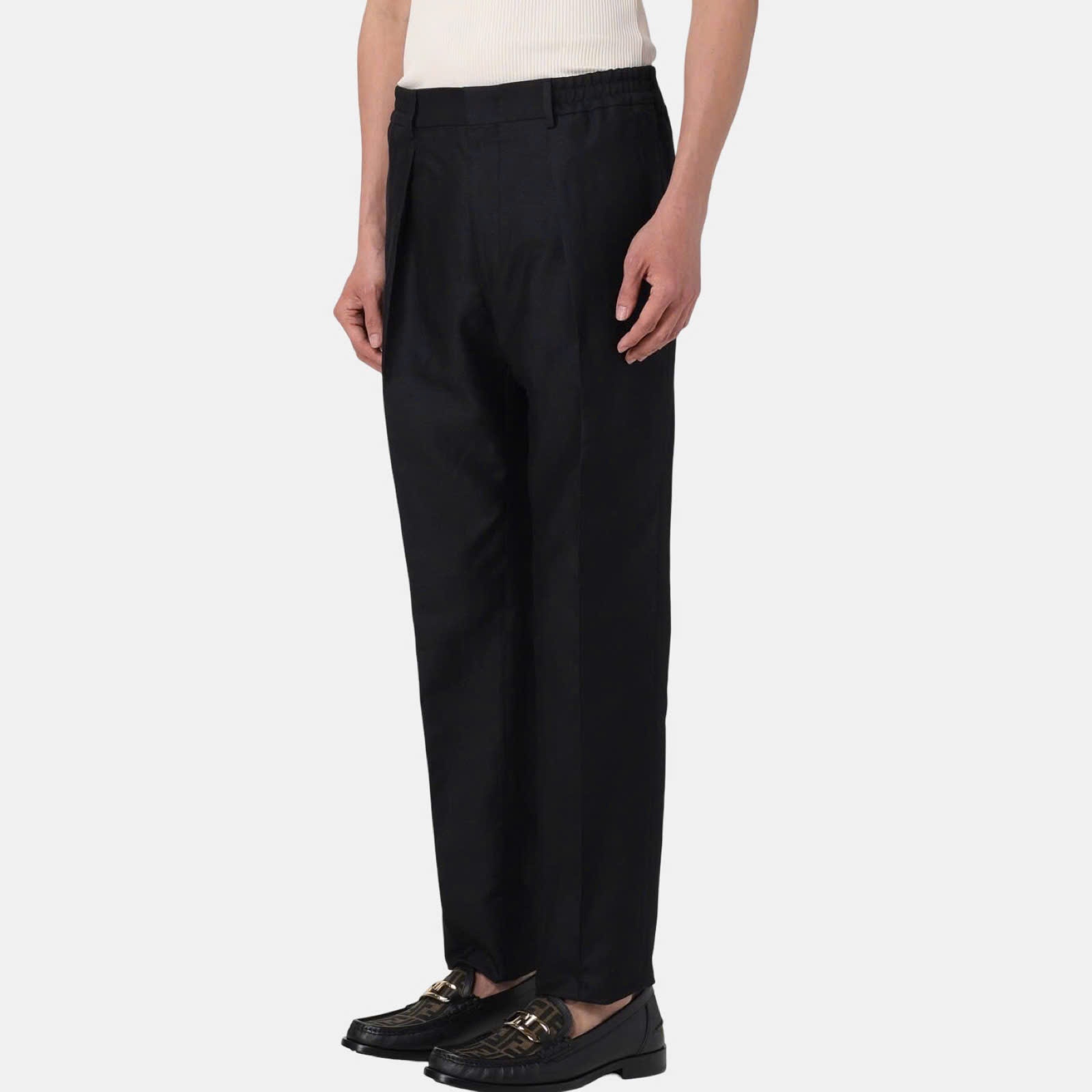 QUẦN ÂU FENDI ĐEN FB0767.AR9D