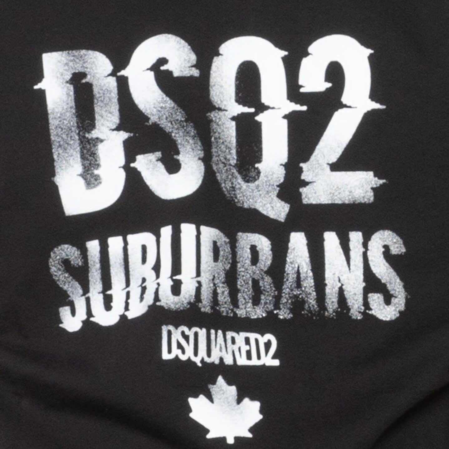 ÁO PHÔNG DSQUARED2 ĐEN CHỮ TRẮNG S74GD1219 D20014 900