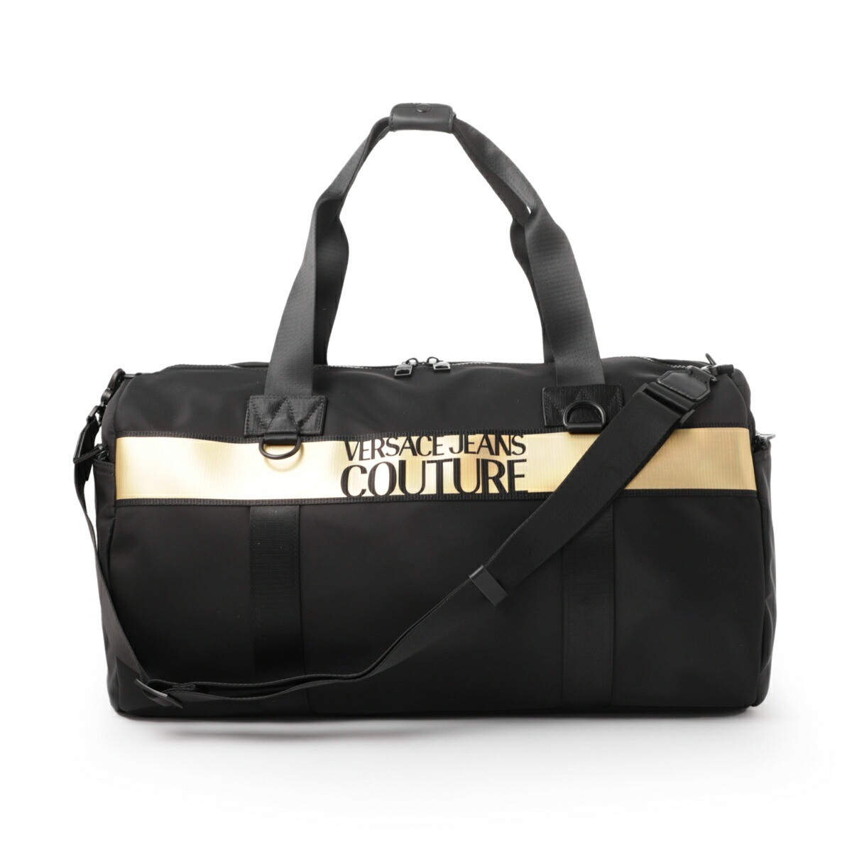 TÚI TRỐNG VERSACE ĐEN SỌC VÀNG 75YA4B93-ZS927_G89