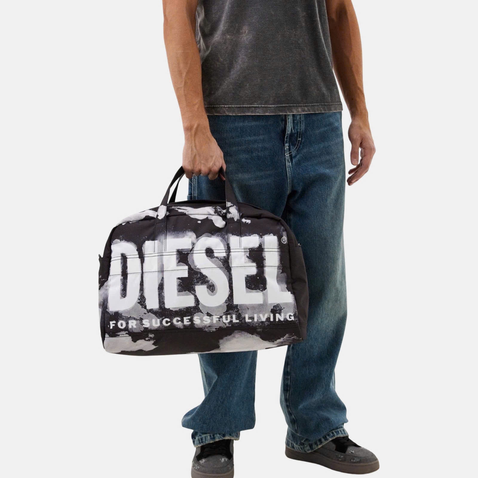 TÚI TRỐNG DIESEL ĐEN CHỮ TRẮNG RTLADE261901