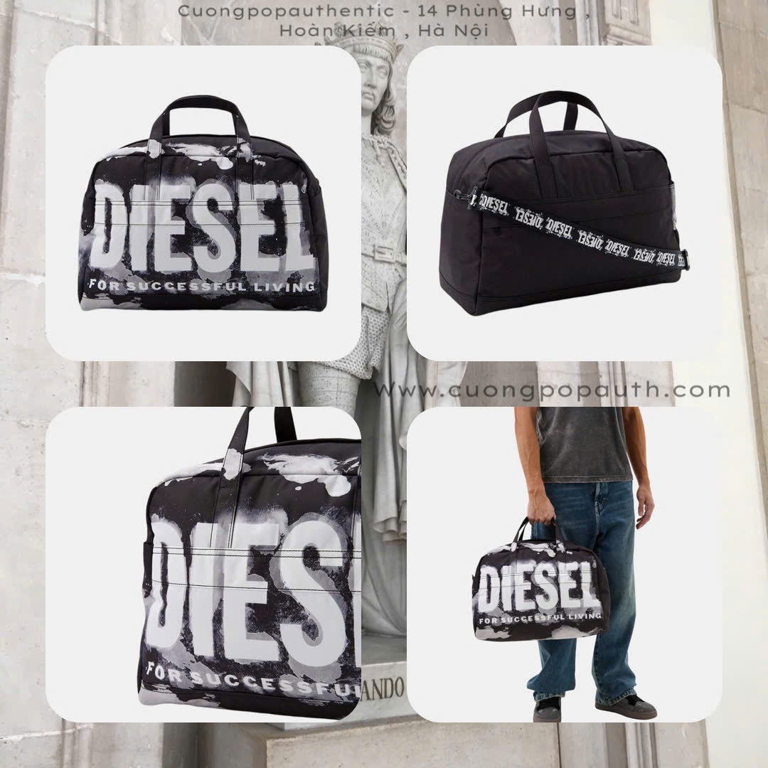 TÚI TRỐNG DIESEL ĐEN CHỮ TRẮNG RTLADE261901