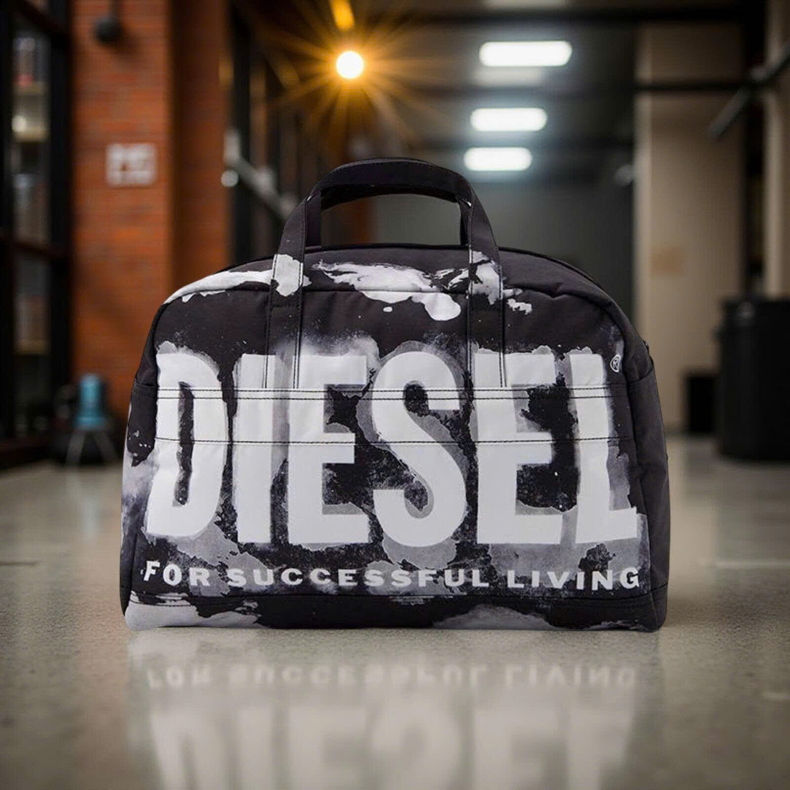 TÚI TRỐNG DIESEL ĐEN CHỮ TRẮNG RTLADE261901