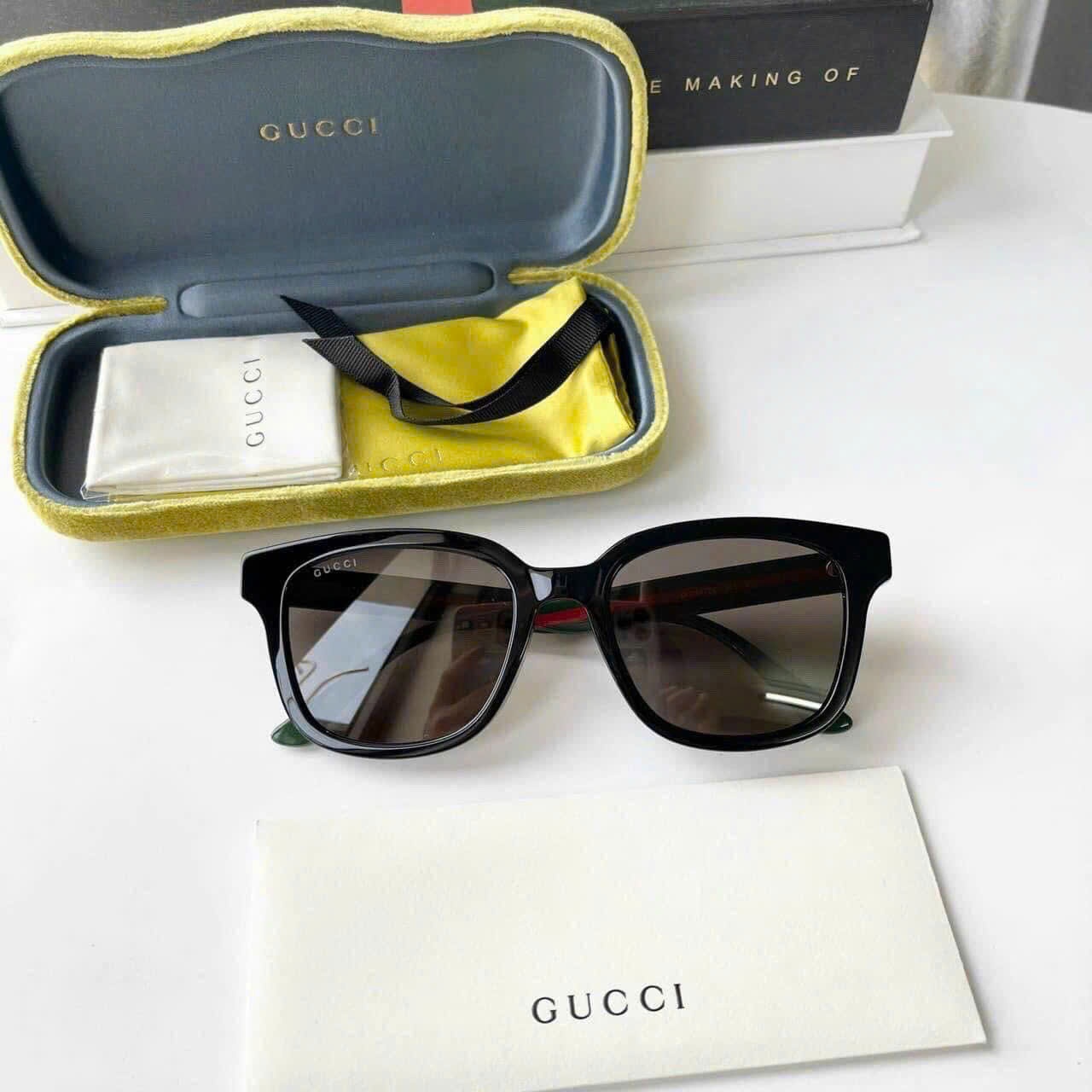 KÍNH GUCCI ĐEN GG001SN 002 SIZE 52/21/145