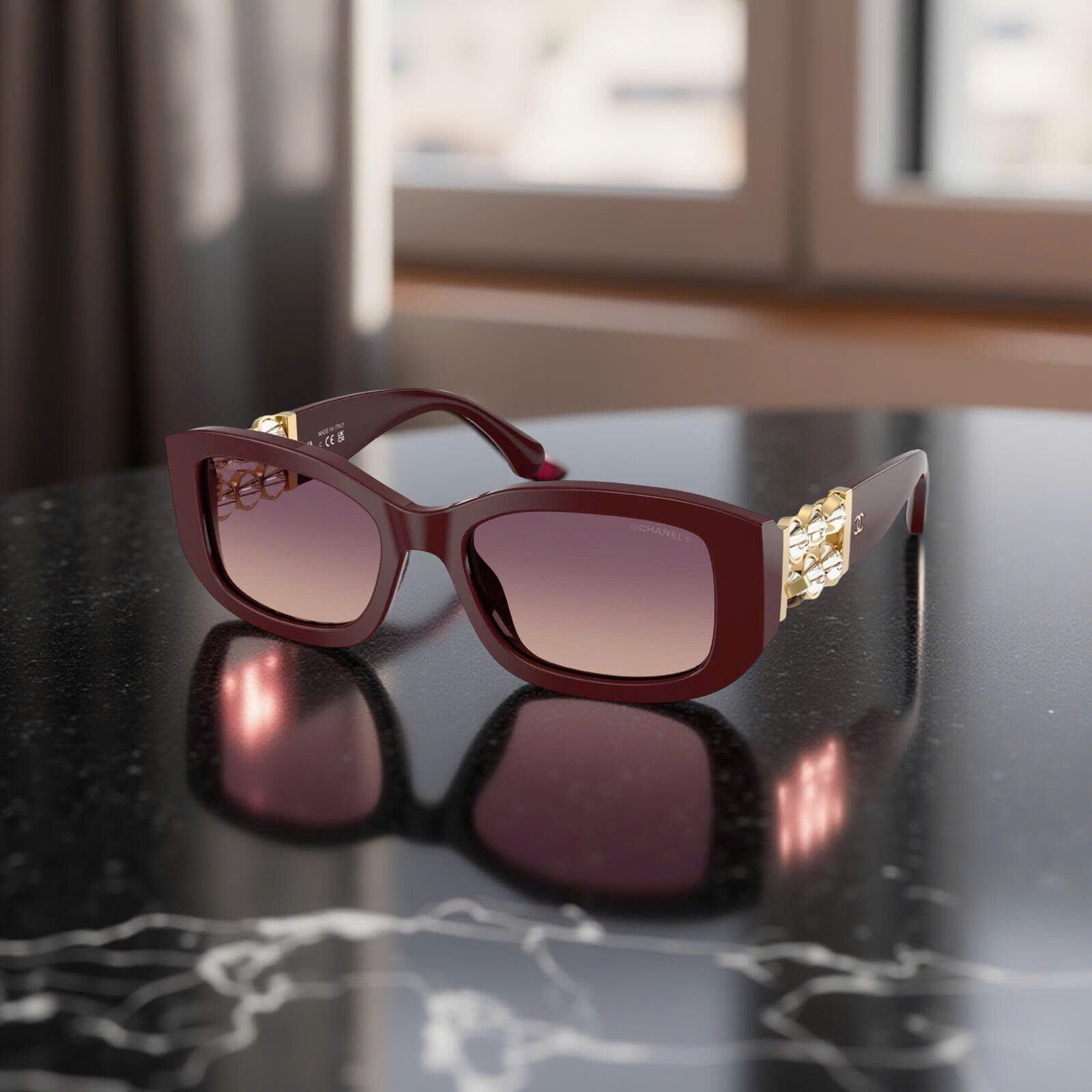 KÍNH CHANEL BURGUNDY RED 0CH5542 1802S1 53/19/140
