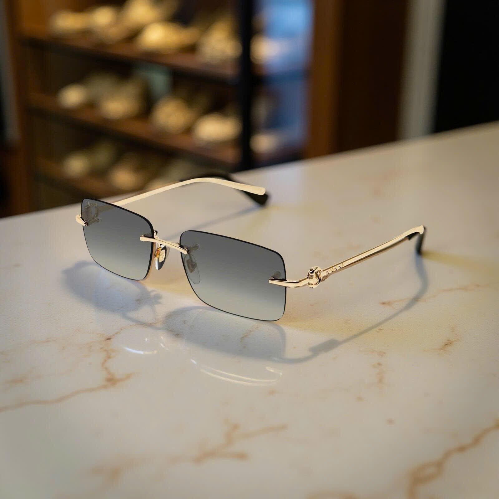 KÍNH GUCCI VÀNG XÁM GG1703S 005 SIZE 55/17/140