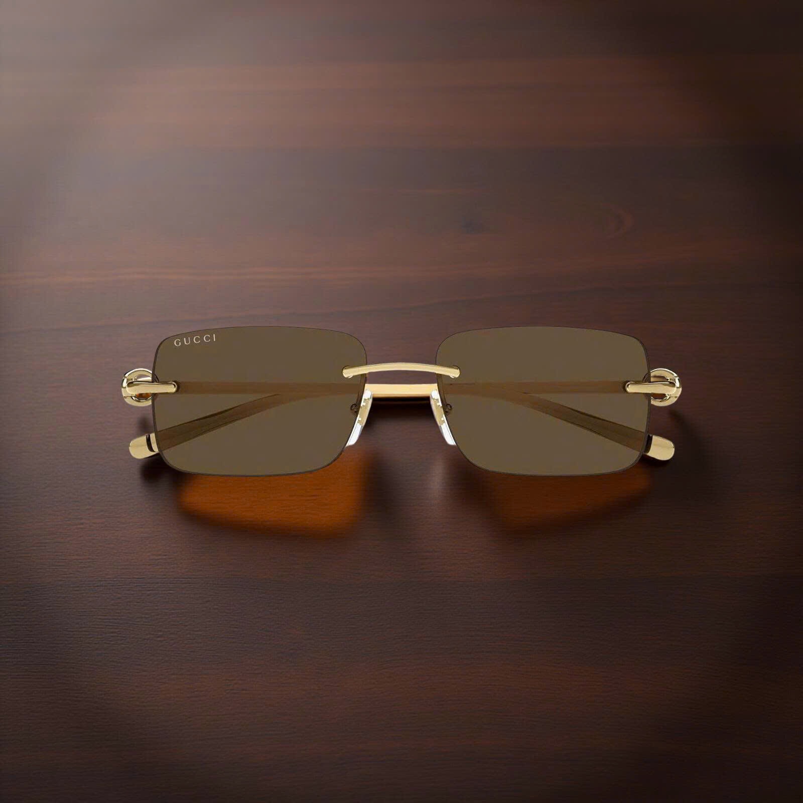 KÍNH GUCCI VÀNG MẮT NÂU GG1703S 004 SIZE 55/17/140