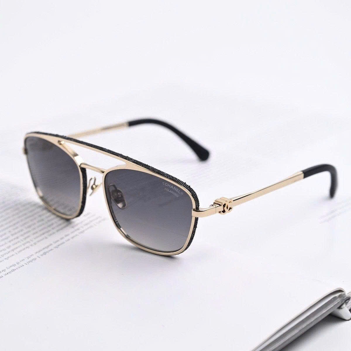 KÍNH CHANEL PALE GOLD BLACK DARK 0CH4290Q C395S8 56/18/140