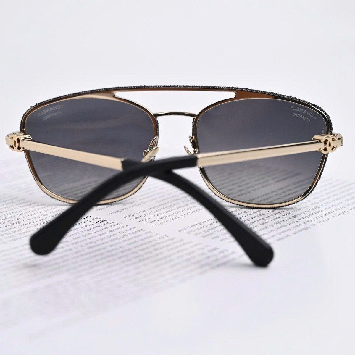 KÍNH CHANEL PALE GOLD BLACK DARK 0CH4290Q C395S8 56/18/140