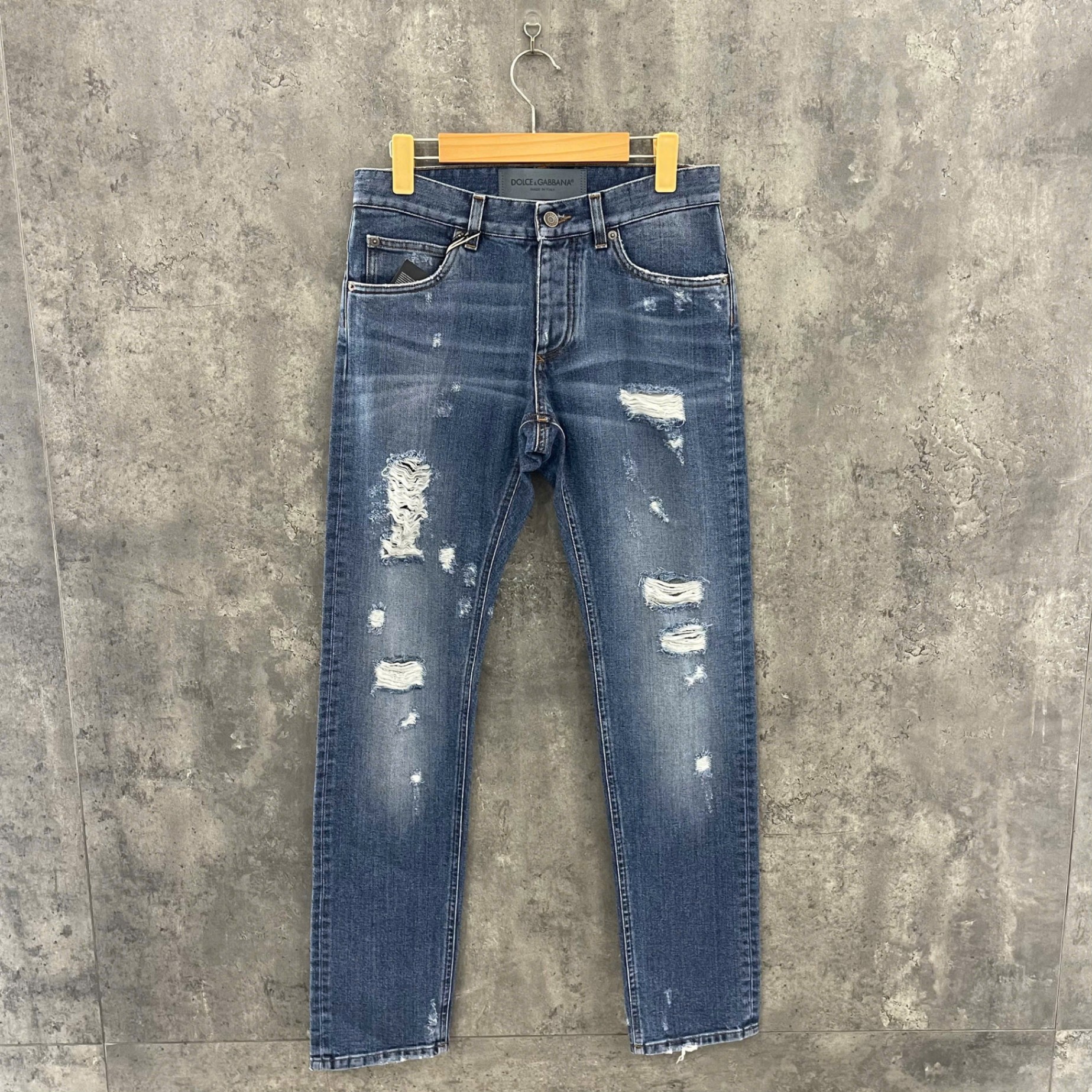 JEAN DOLCE XANH WASH RÁCH 2 ĐÙI G6LBCD G8S36 S9001