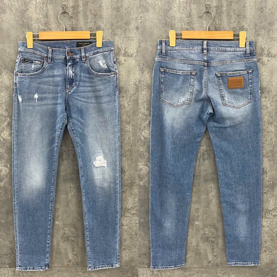 JEAN DOLCE XANH WASH RÁCH 2 ĐÙI SLIM GY07CD G8DO0 S9001