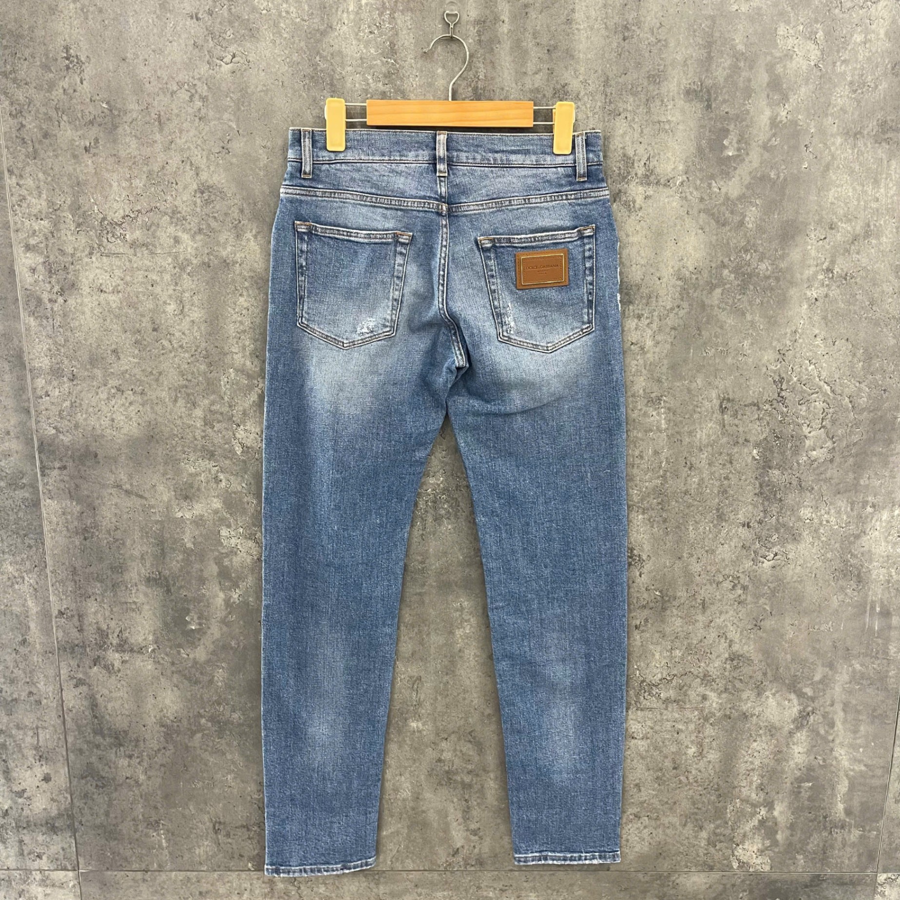 JEAN DOLCE XANH WASH RÁCH 2 ĐÙI SLIM GY07CD G8DO0 S9001