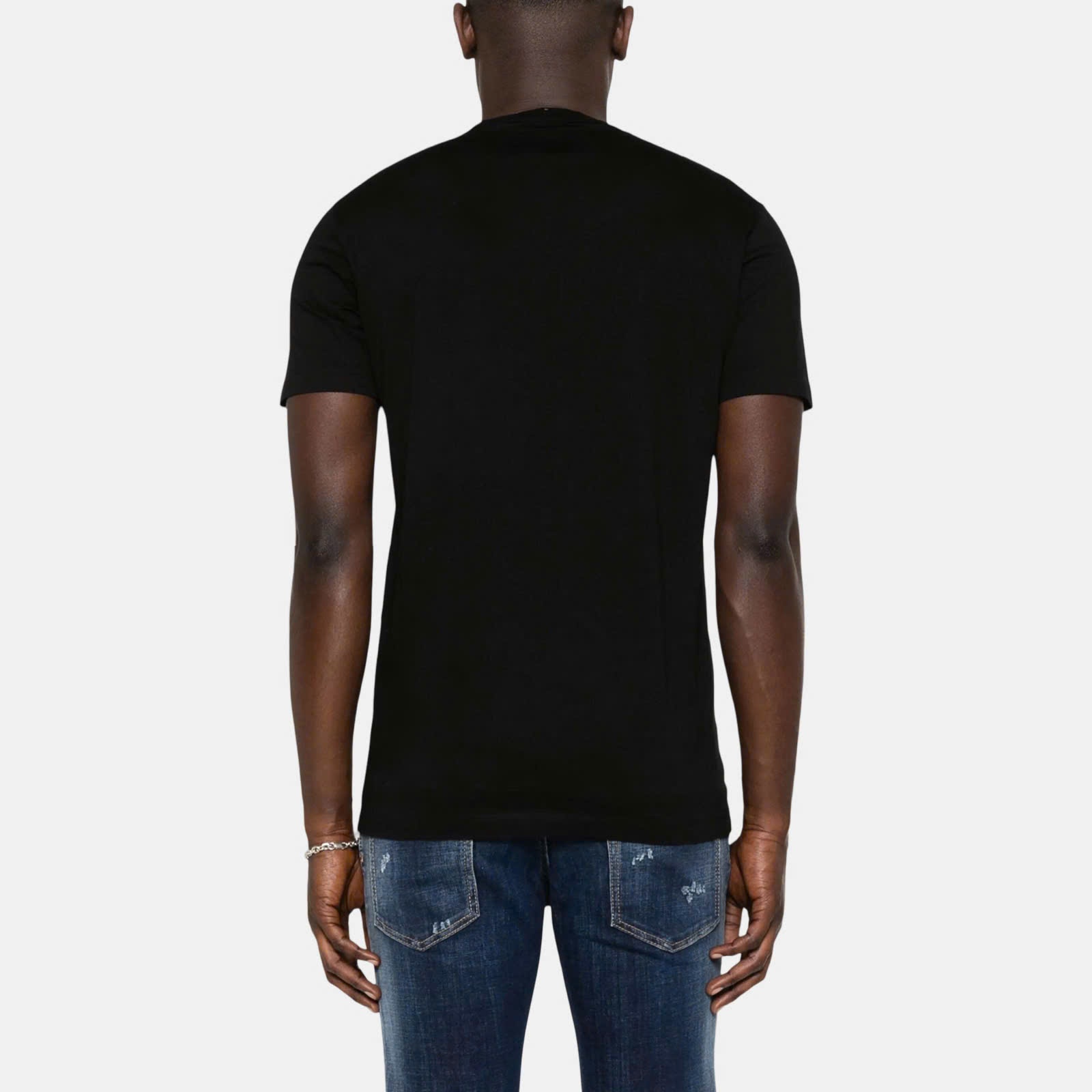 ÁO PHÔNG DSQUARED2 ĐEN CANADLAN TWINS S71GD1396 S23009 900