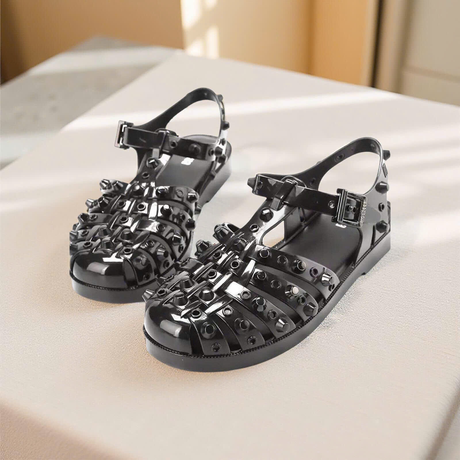 SANDAL MLS ĐEN ĐINH TÁN 91490SH806A23DGS