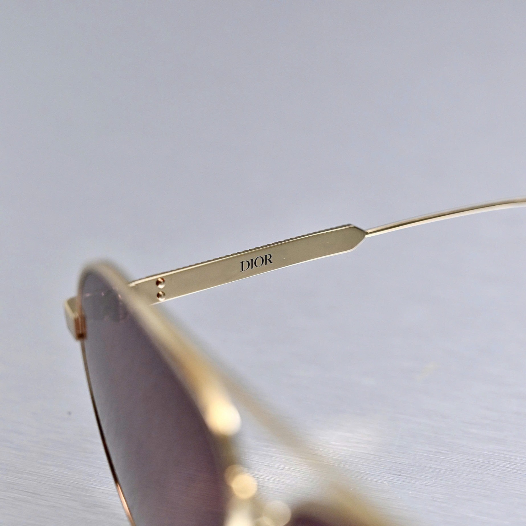 KÍNH DIOR CANNAGE A1U B0F2 ROSE GOLD BROWN SIZE 61/11/140