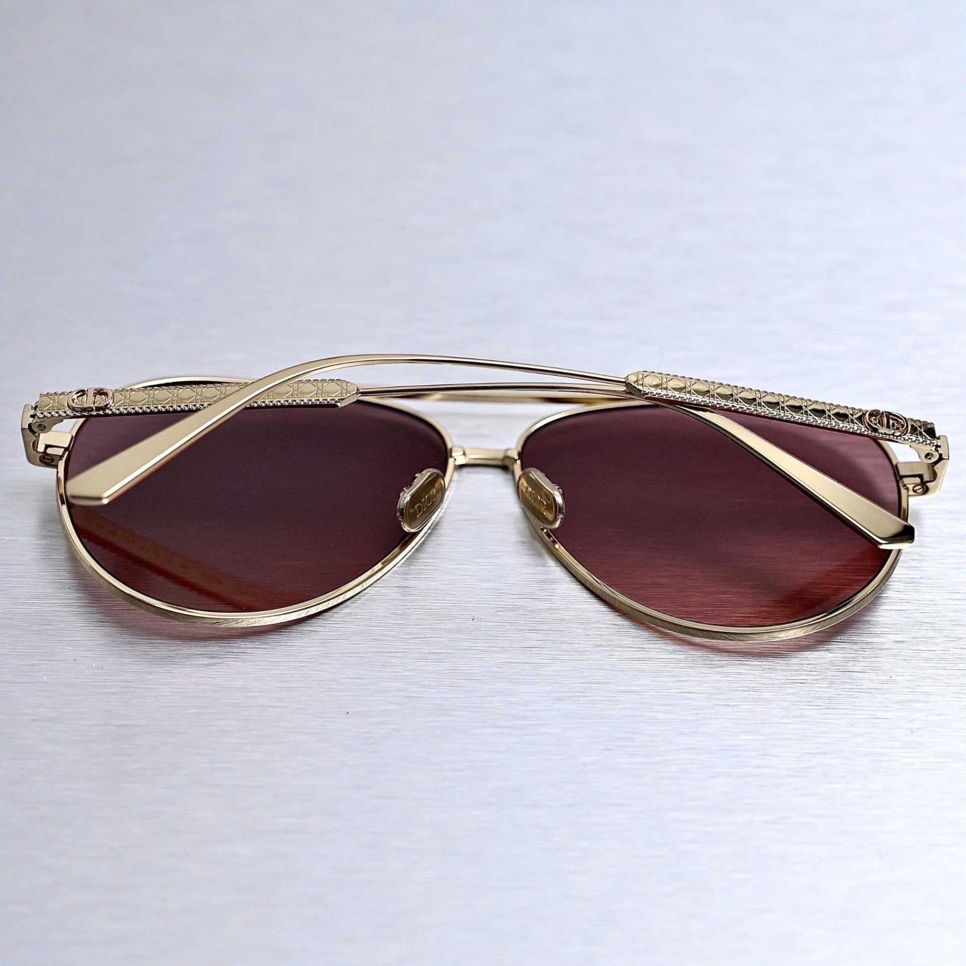 KÍNH DIOR CANNAGE A1U B0F2 ROSE GOLD BROWN SIZE 61/11/140