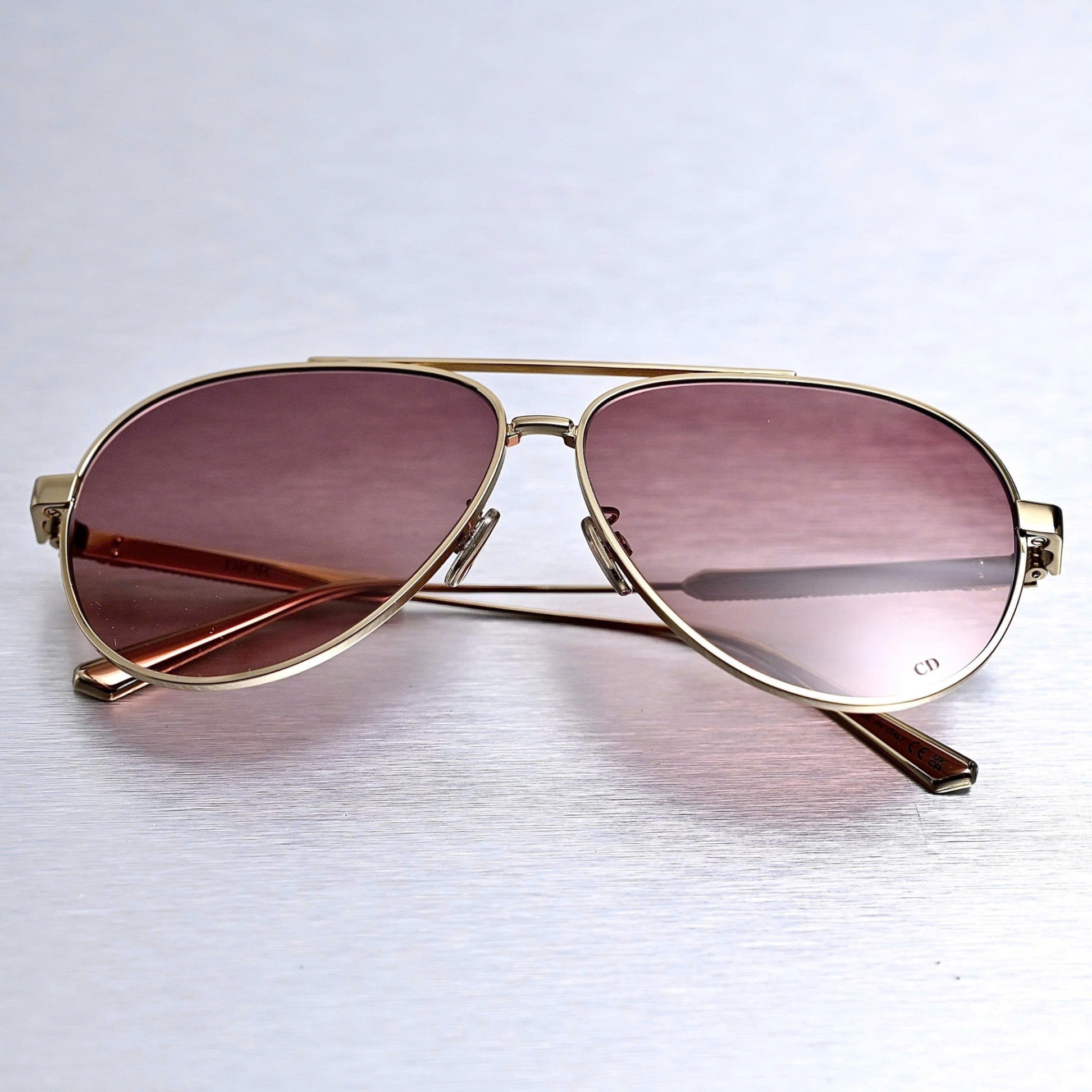 KÍNH DIOR CANNAGE A1U B0F2 ROSE GOLD BROWN SIZE 61/11/140