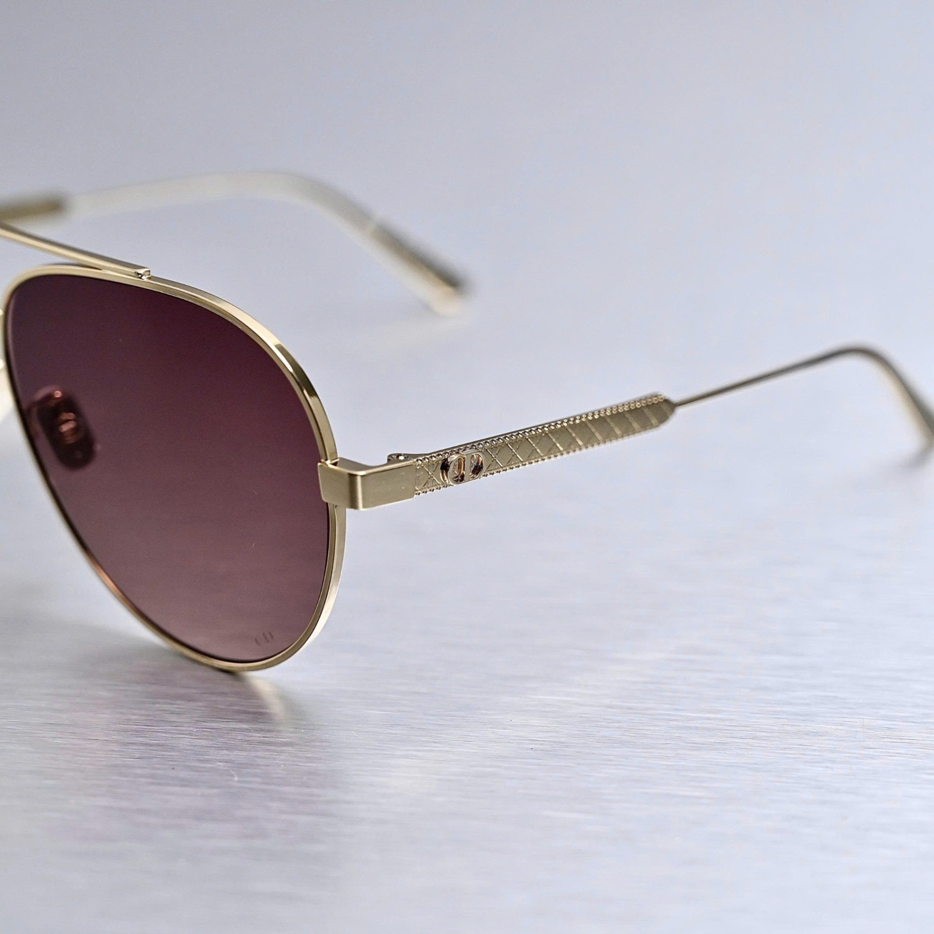 KÍNH DIOR CANNAGE A1U B0F2 ROSE GOLD BROWN SIZE 61/11/140