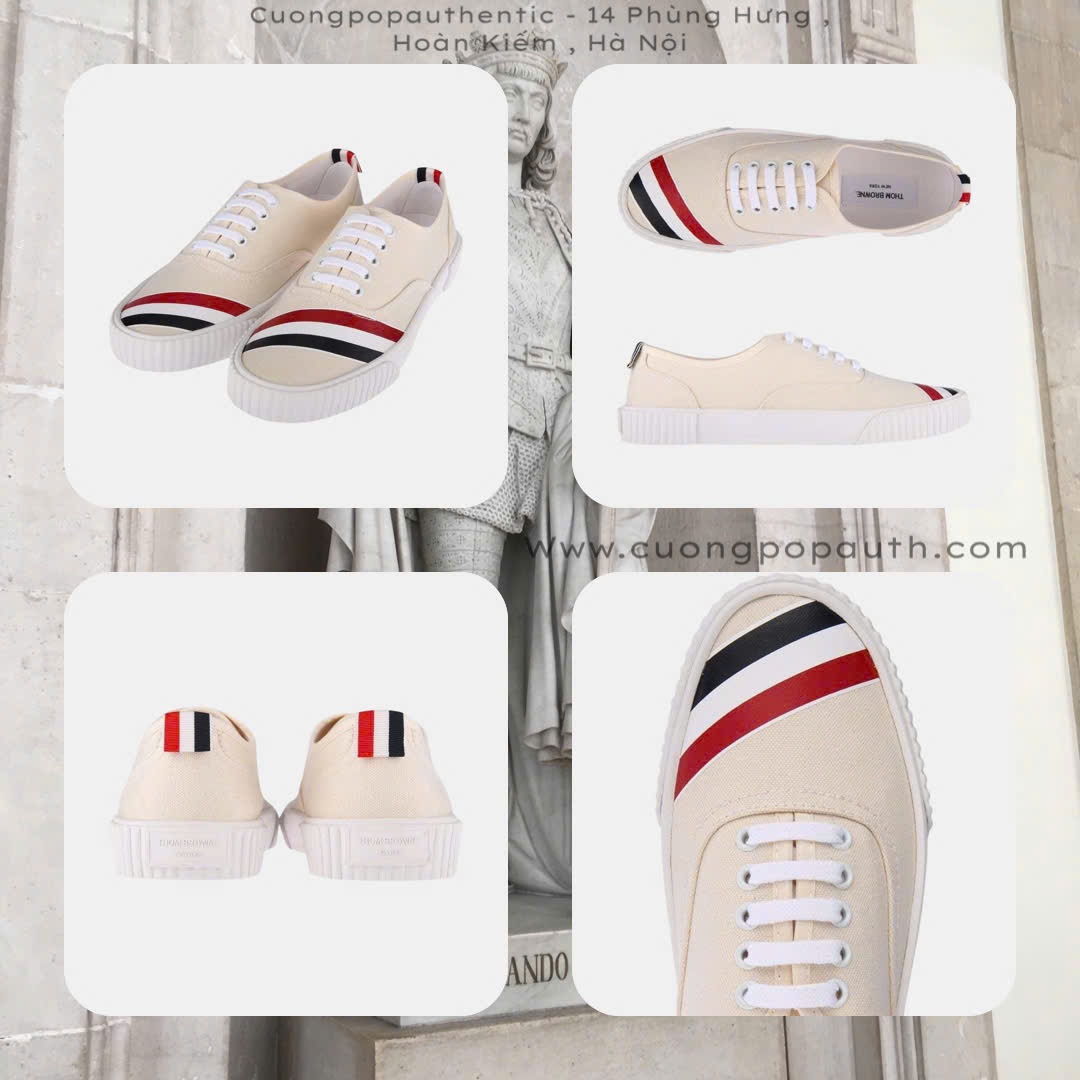 GIÀY SNEAKER THOM BROWNE TRẮNG MFD201A 06555 114