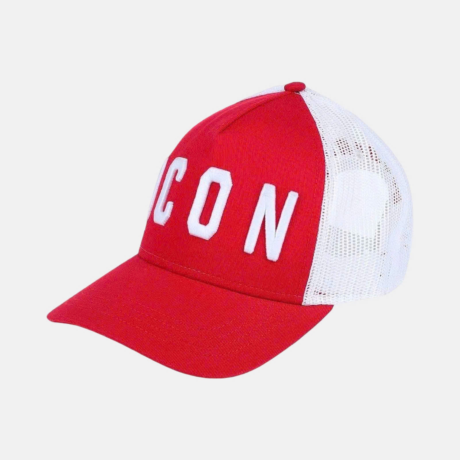 MŨ DSQUARED2 ĐỎ ICON TRẮNG LƯỚI BCM4001 05CM0353 M818