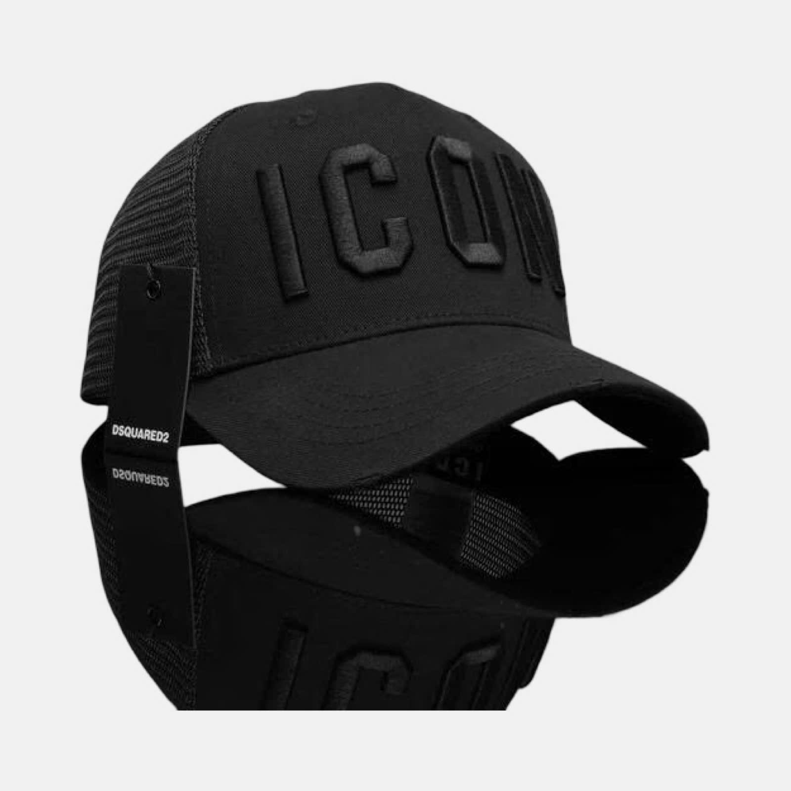 MŨ DSQUARED2 ĐEN ICON ĐEN BCM4001-05C00001