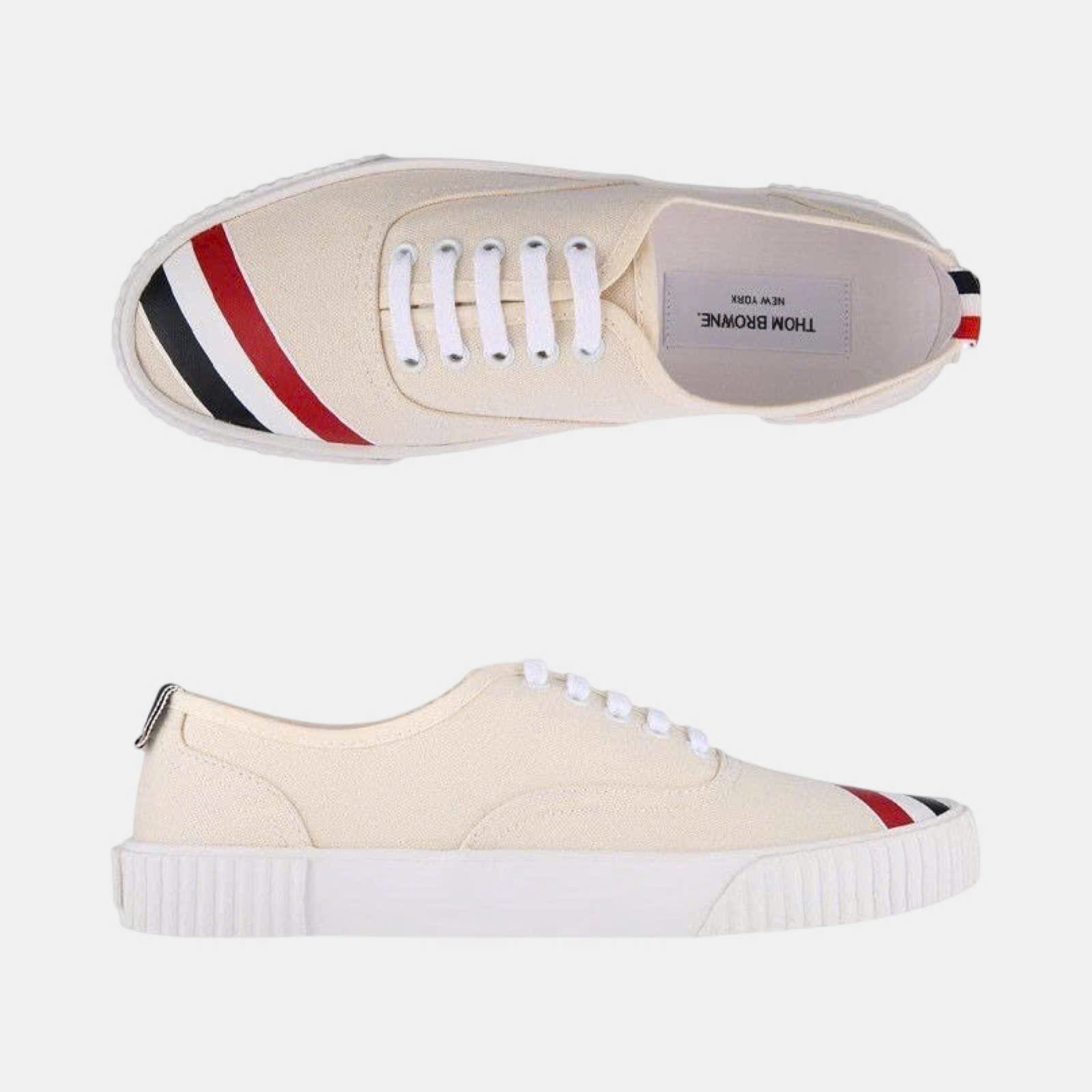 GIÀY SNEAKER THOM BROWNE TRẮNG MFD201A 06555 114
