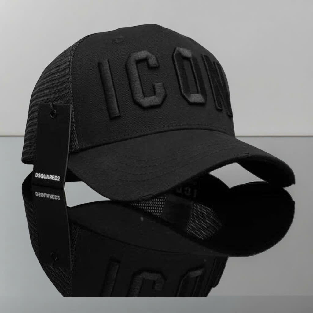 MŨ DSQUARED2 ĐEN ICON ĐEN BCM4001-05C00001