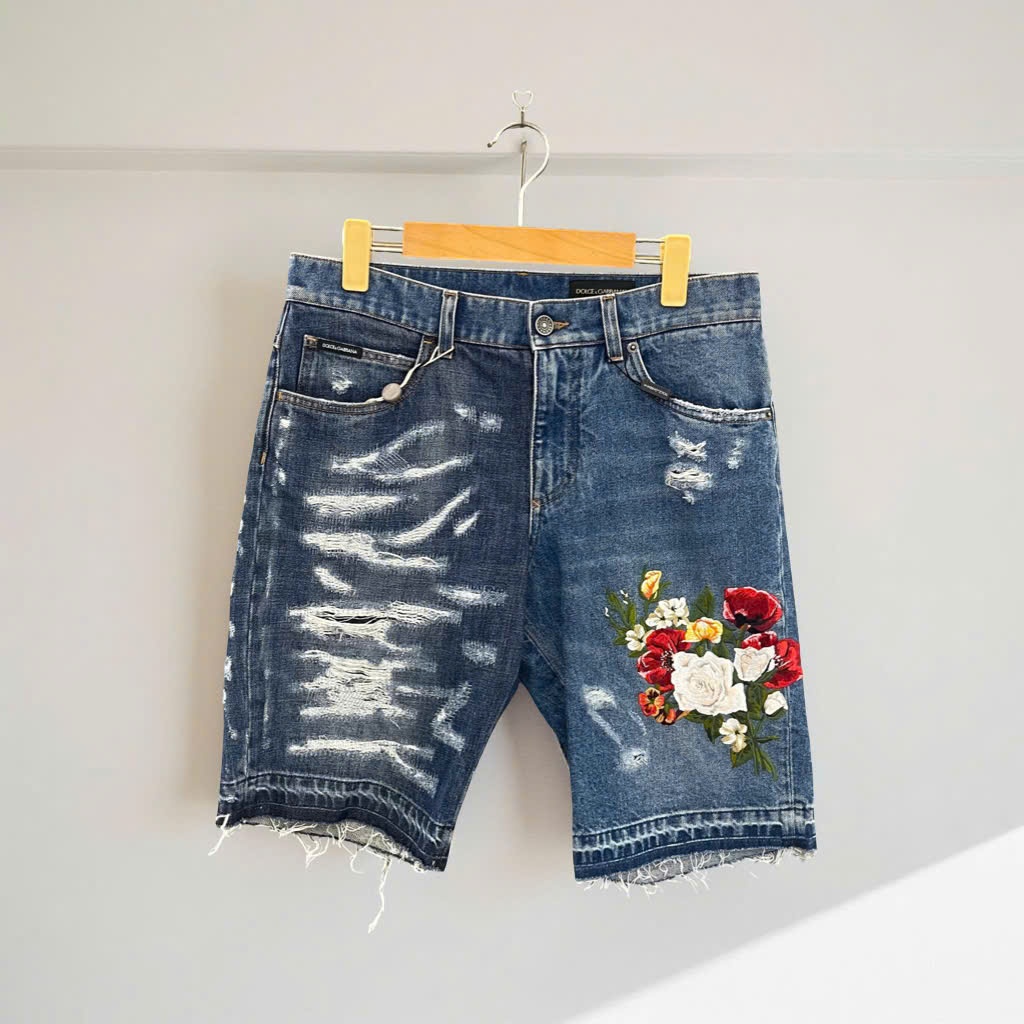 SHORT DOLCE WASH RÁCH HOA HỒNG GWUACZ G8EM1