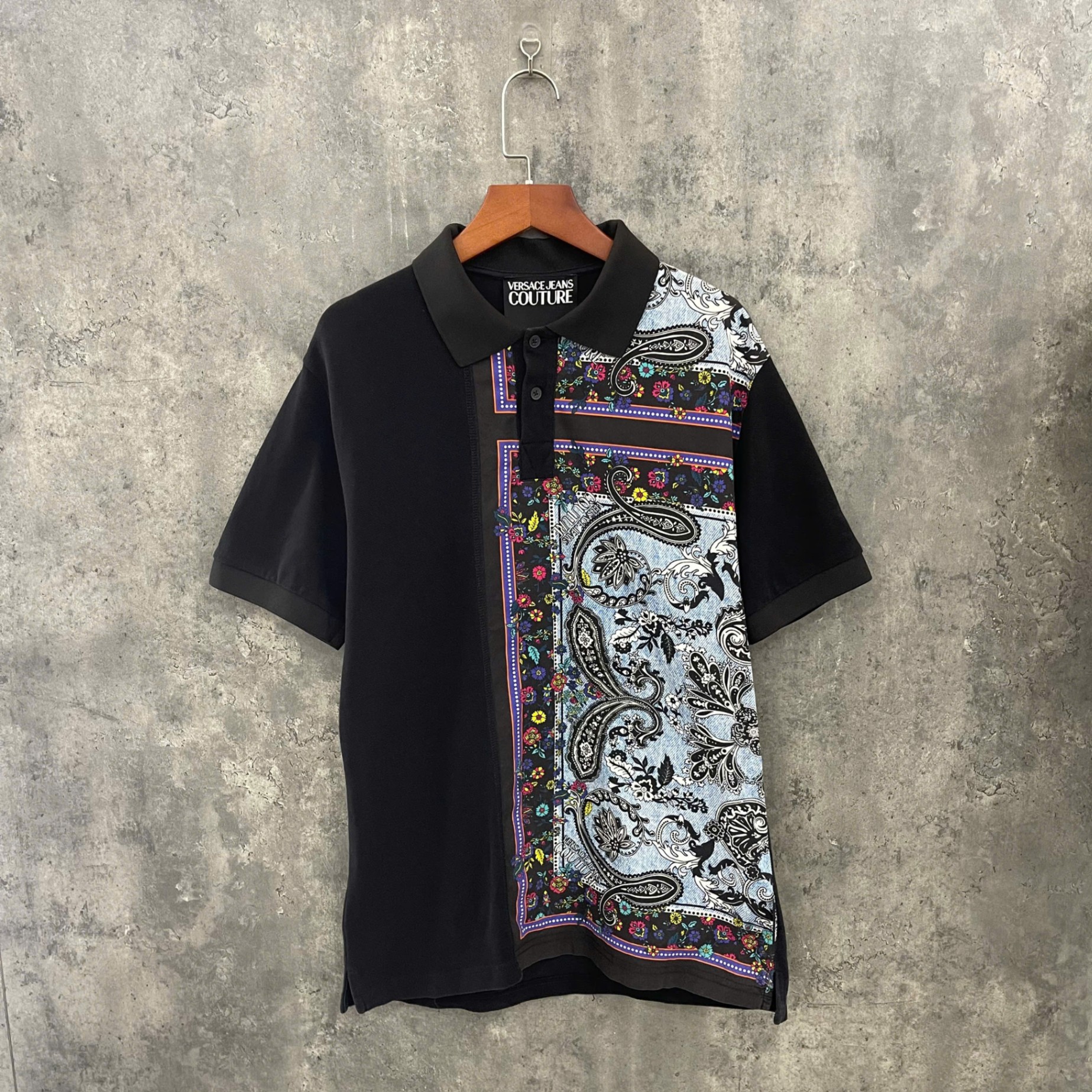 POLO VERSACE ĐEN HỌA TIẾT CP1236 LIKE NEW