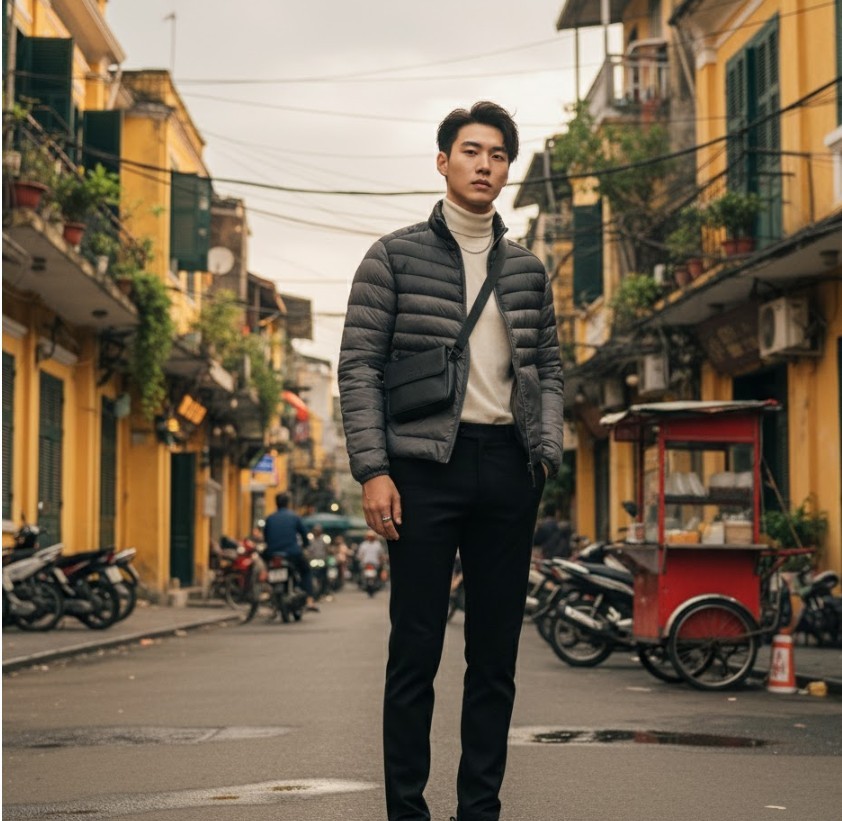 ÁO KHOÁC JACK&JONES GHI ĐEN QSAJEB3789496