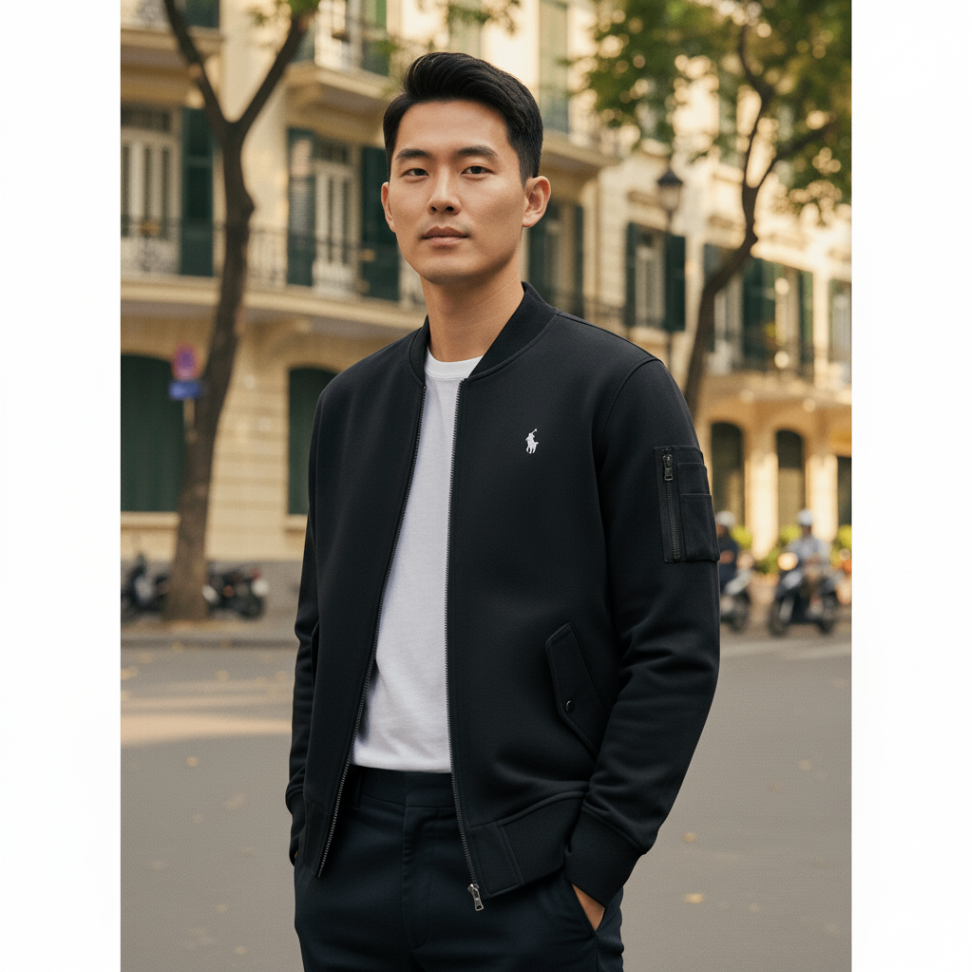 ÁO KHOÁC POLO RALPH LAUREN ĐEN TAG NHỎ 710881521002