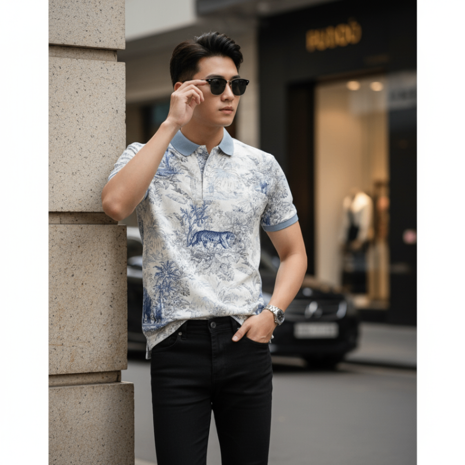 POLO ETRO HỌA TIẾT SƠN LÂM MRMD AK590 X0883