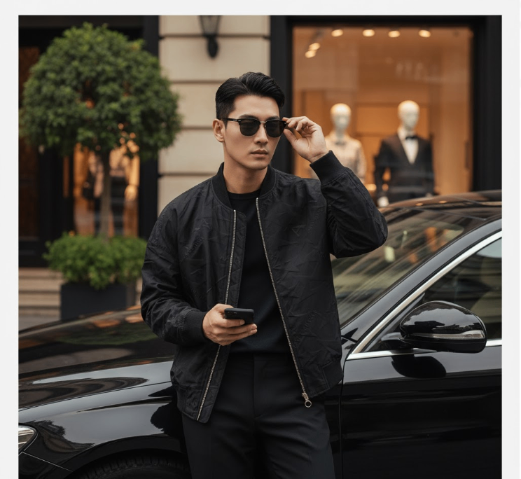 ÁO KHOÁC ARMANI EXCHANNGE ĐEN CHỮ CHÌM 3RZBL4 ZN1SZ 1200