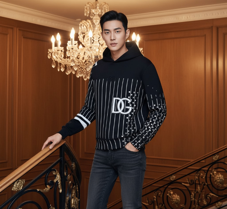 HOODIE DOLCE CHẤM BI G9UP0TG7C9V