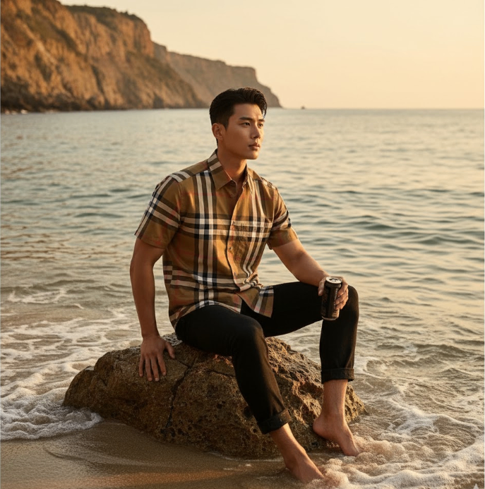 SƠ MI BURBERRY NÂU 8084219