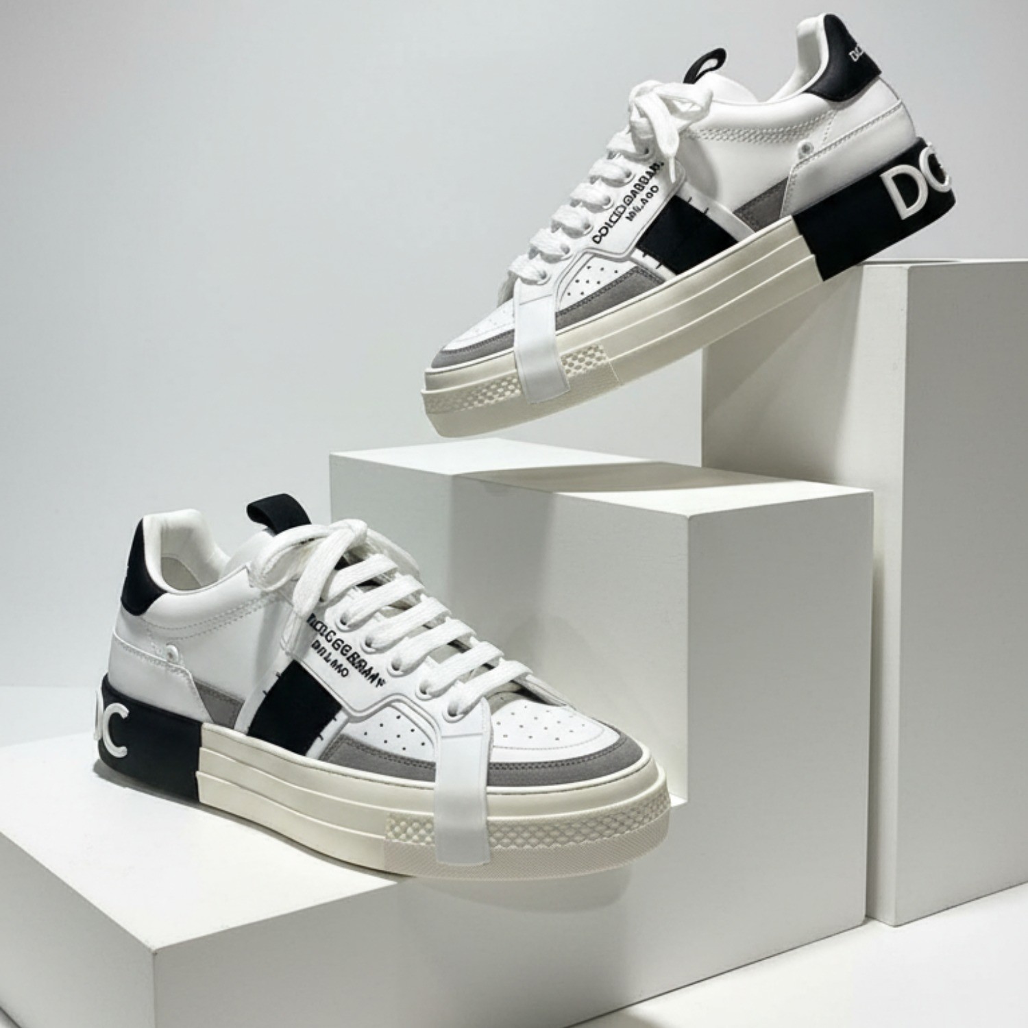 GIÀY SNEAKER DOLCE CUSTOM 2.0 GÓT ĐEN CK1863 AO838 8B836